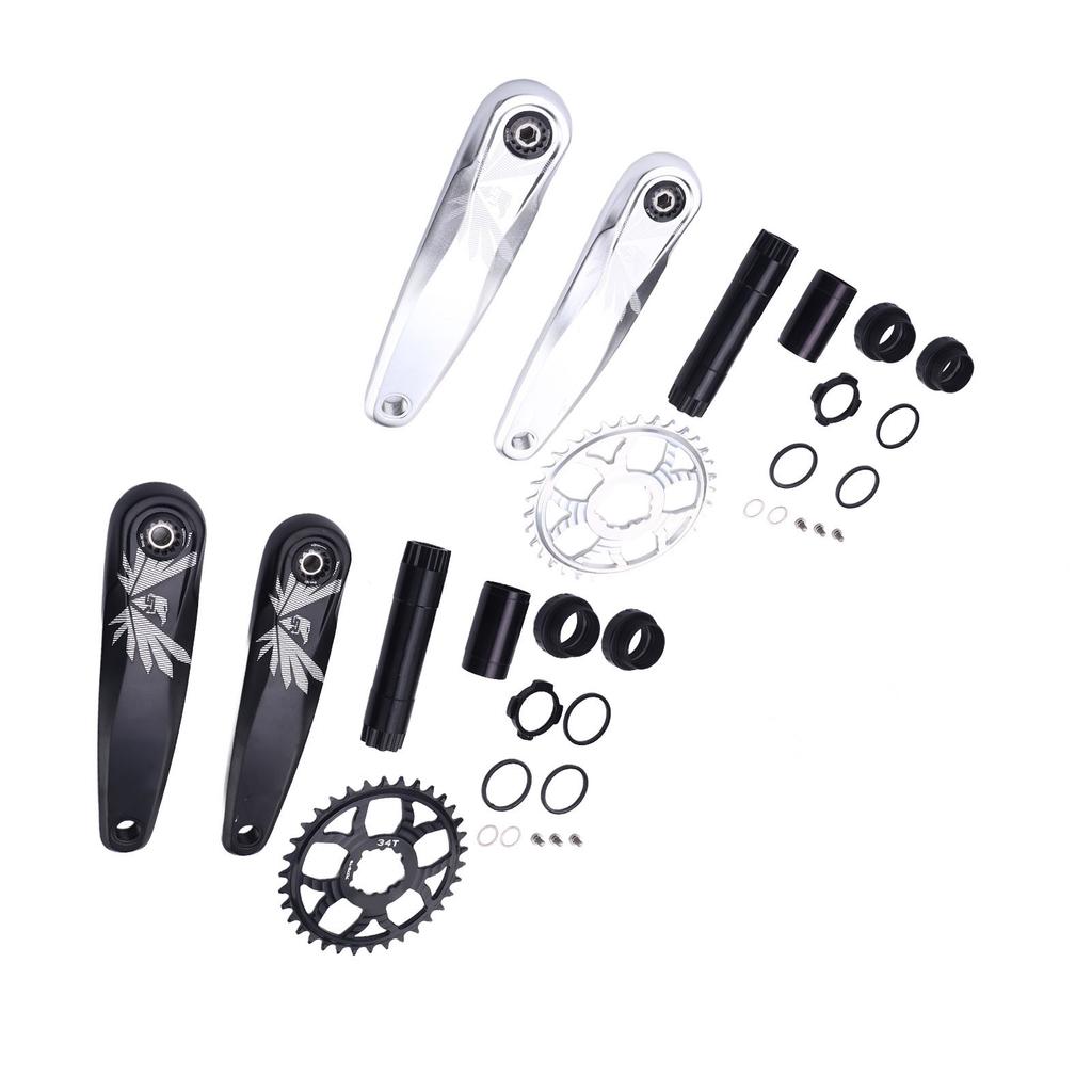 Bike Crank Arm Set Aluminum DUB Hollow Split Narrow Wide Chainring Crank Set for Mountain Bikes