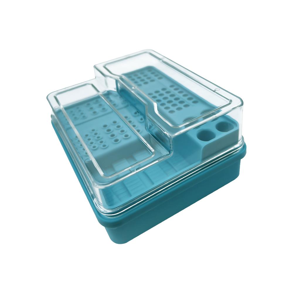 Scatola Endo Dentale a 96 Fori Porta Frese Endo Sterilizzazione Posizionamento Custodia Multifunzione Strumenti Laboratorio Odontoiatrico Nuovo