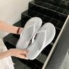 thick-soled French flip-flops shoes women's shoes wear new beach sandals in summer 2025