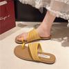 Fashion Weave Flats Women Flip Flops Designer Clip Toe Shoes Fashion Casual Beach Slides 2025 Summer New Sandals Elegant Sandalias Mujer