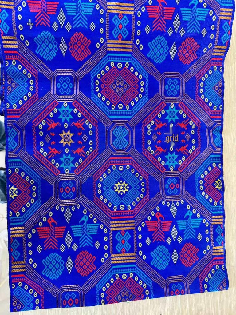40cm Embroidered Yao Ethnic Brocade Ribbon for DIY Clothing, Wall Hanging, and Homestay Decoration.