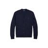 Polo Solid Color Small Pony Embroidered Long Sleeve Knit Shirt Men Tops Deep-Blue MNPOSWE16821350-400