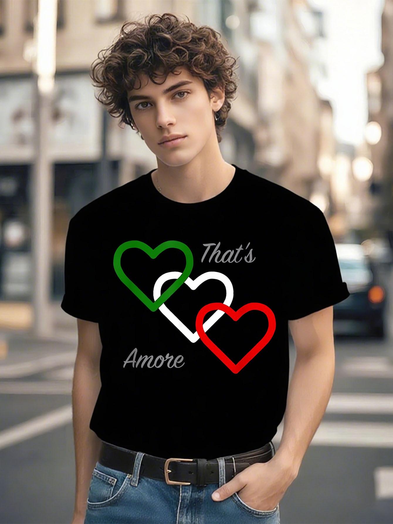 Italian Lover Graphic Tshirt Graphic Tshirt - Black Tee w... XXXL
