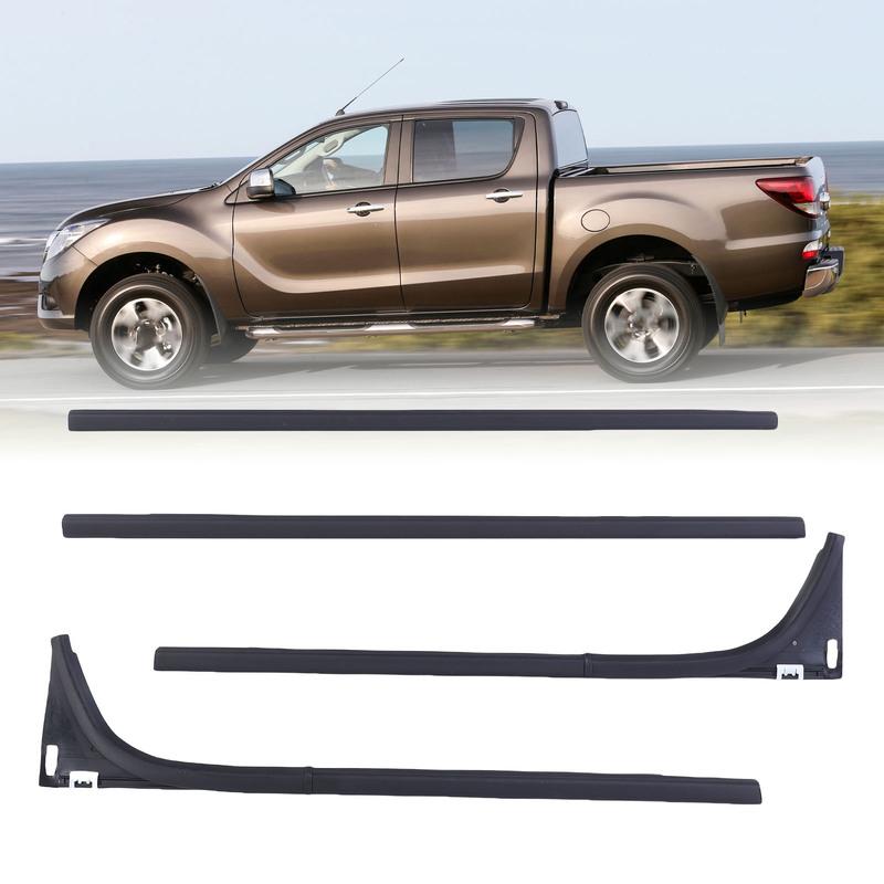 4Pcs Car Window Seal Strip Set Replacement for Mazda BT50 4 Doors 2012-2019 1D00-50-640 Rubber Weather Proof Supplies