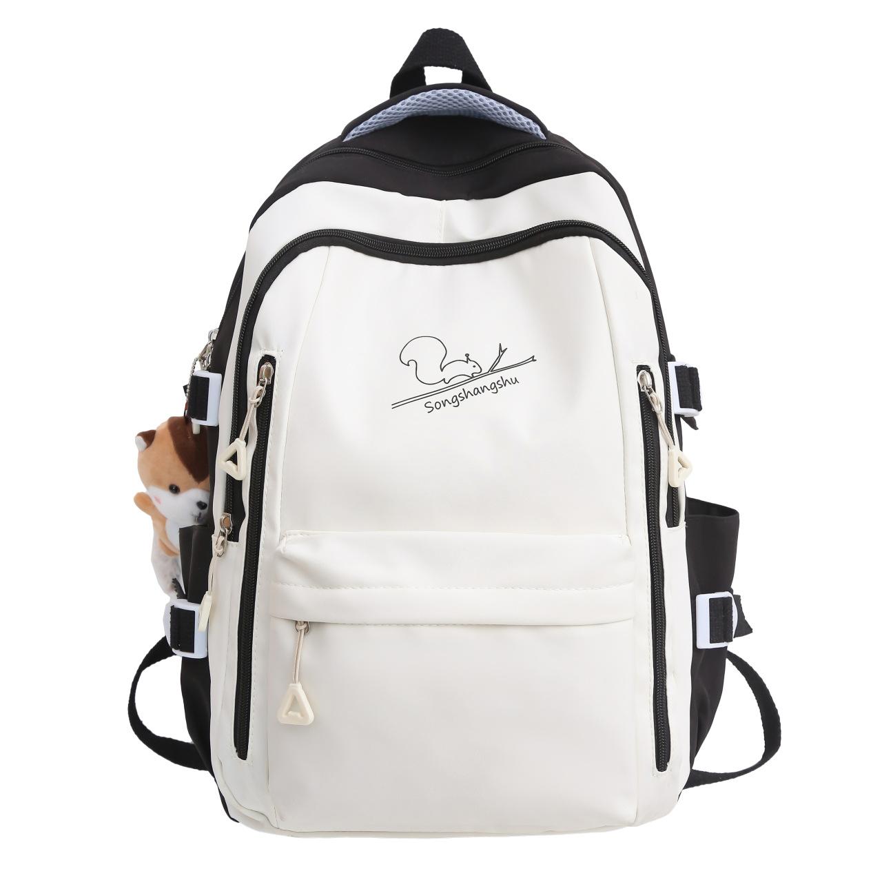 

Кольоровий контрастний рюкзак. Жіночий туристичний рюкзак великої місткості. Чоловічий студентський рюкзак чорний