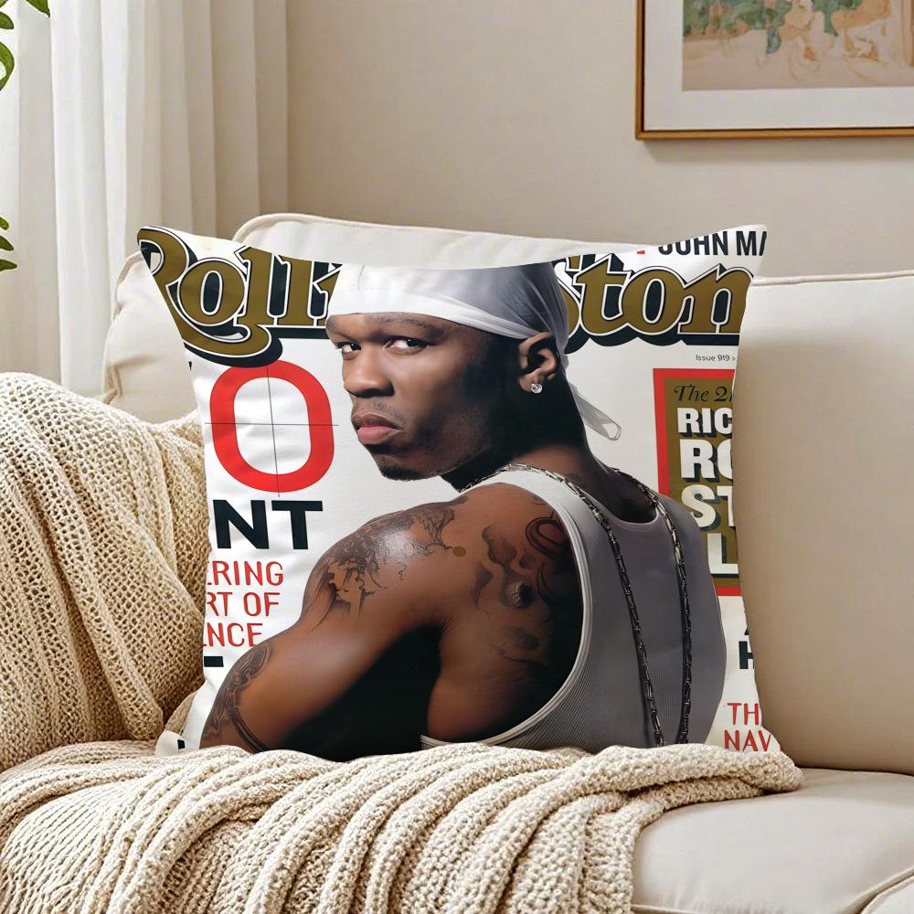 Music Rapper 50 CCent Cushion Cover Pillowcase Antidustmite living Room Sofa Decor Cushion Room