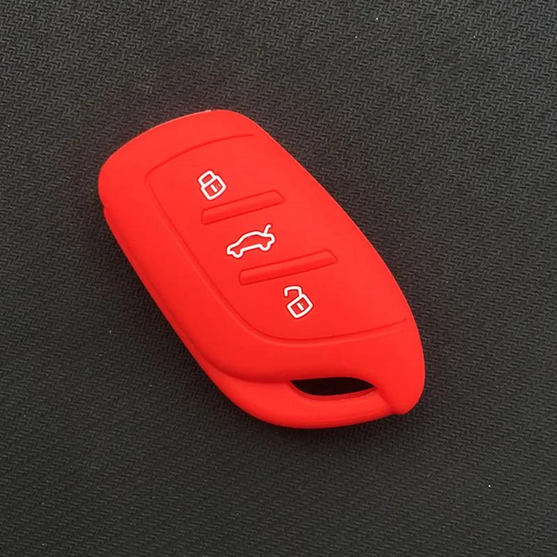 Silicone rubber car key fob case cover set skin protector for MG ZS EV HS 3button key