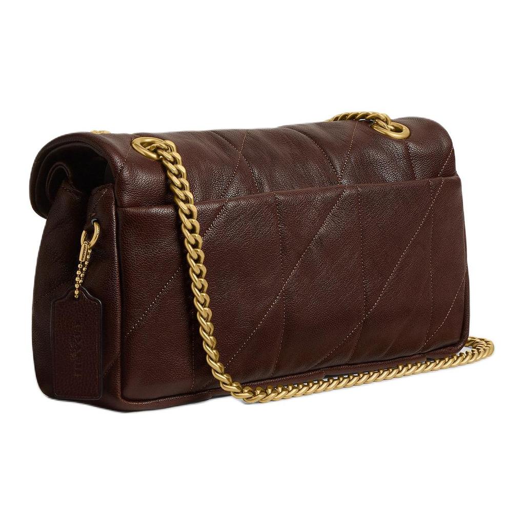 Coach Tabby 26 Quilted Classic Logo Hardware External Magnetic Pocket Lambskin Leather Shoulder Bag Medium Women shoulder bag Maple-Brown CCW83-B4MPL