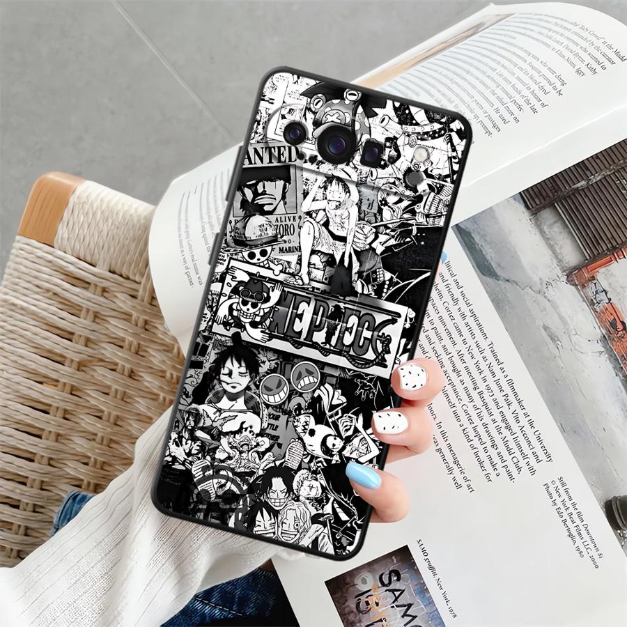 Black Soft Shell Phone Case for Google Pixel 6 7 8 Pro 7a 10 9 Pro XL 6a 8a 9a Ones Pieces Luffys Gear 5