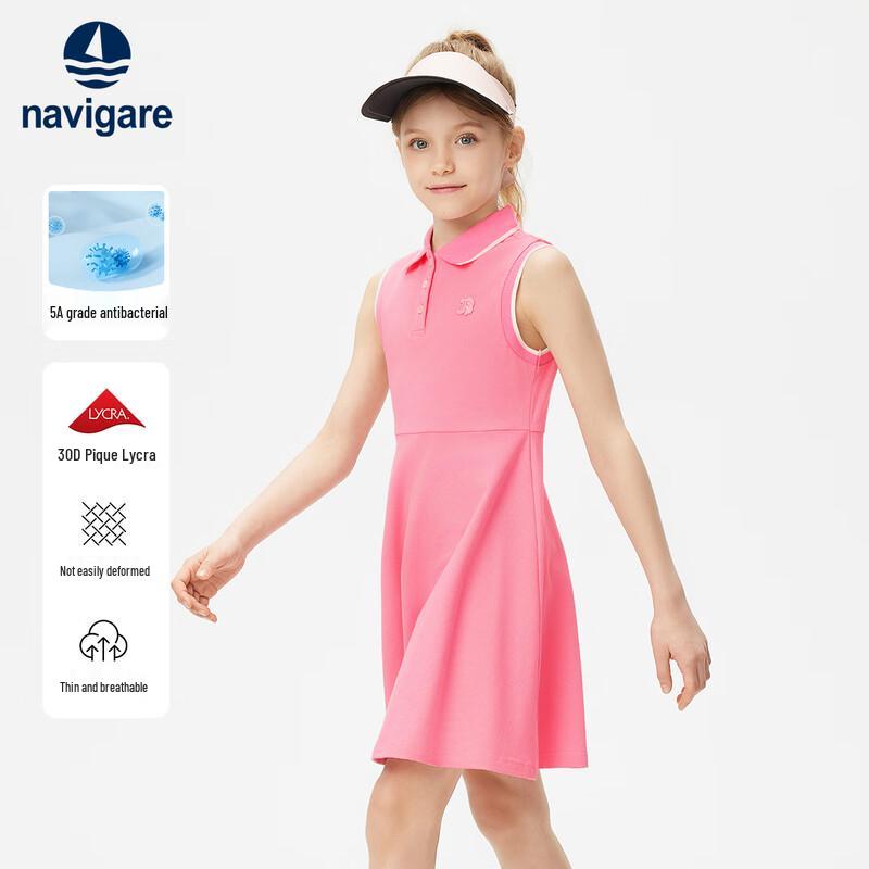 Navigare Girls  Midsummer Rhythm Sleeveless Polo Waist Dress 165