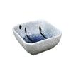 Qianxing Japanese Ceramic Square Sauce Dishes, White Dots Blue
