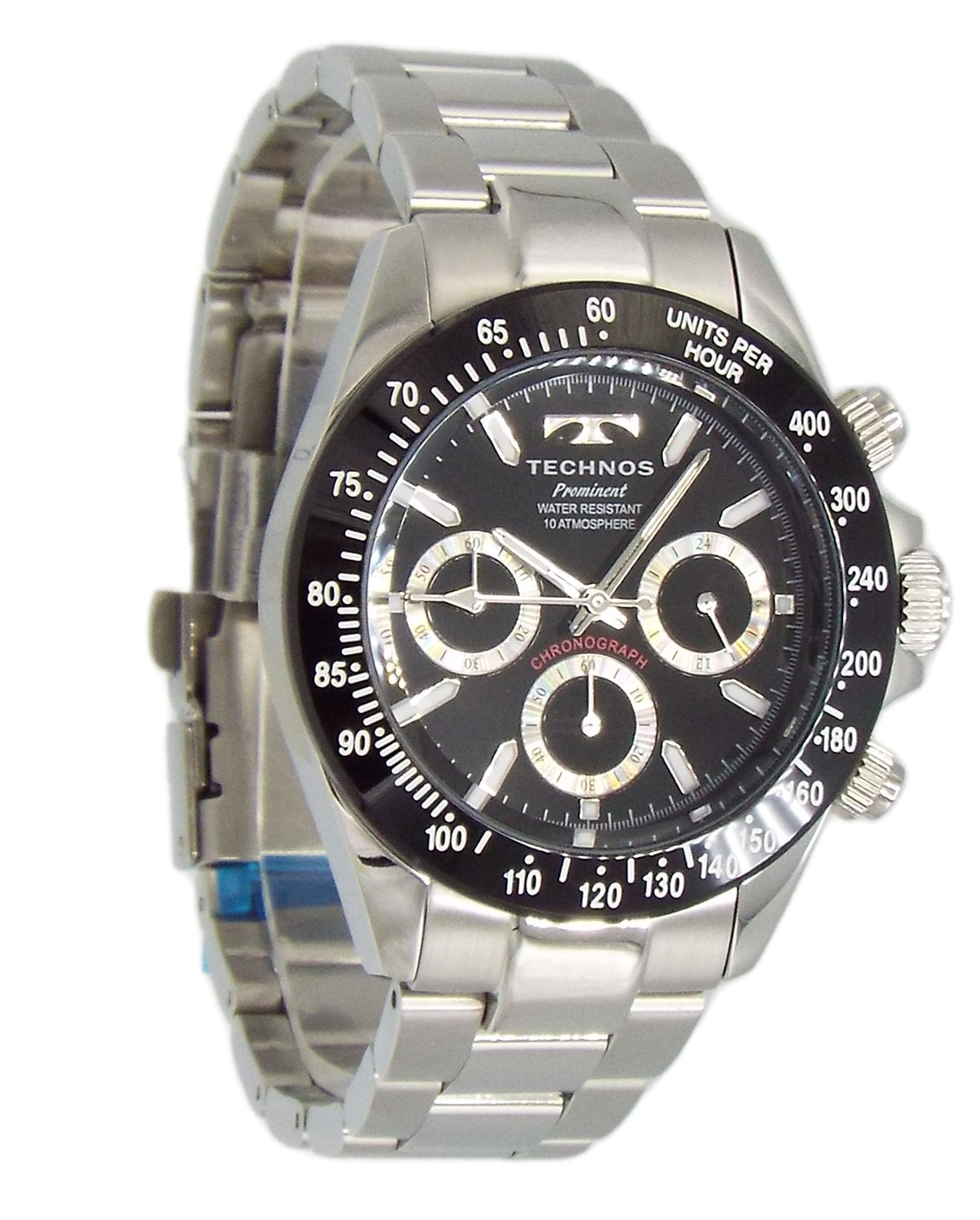 

TECHNOS watch Prominent series Technos Chronograph Stainless steel case Black Sports Chronograph TAP403ATB [Used] чорний