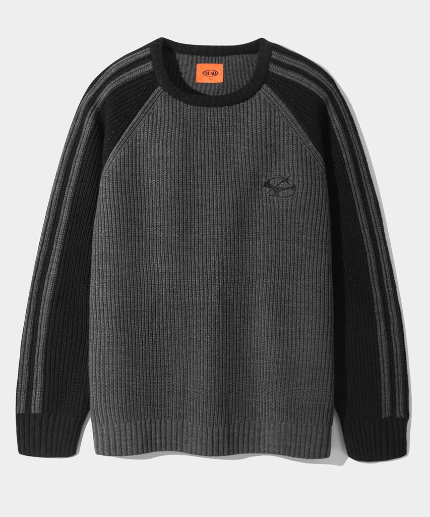 Dimiteulibeullaeg Vlad Raglan Track Sweatshirt Knit_Black