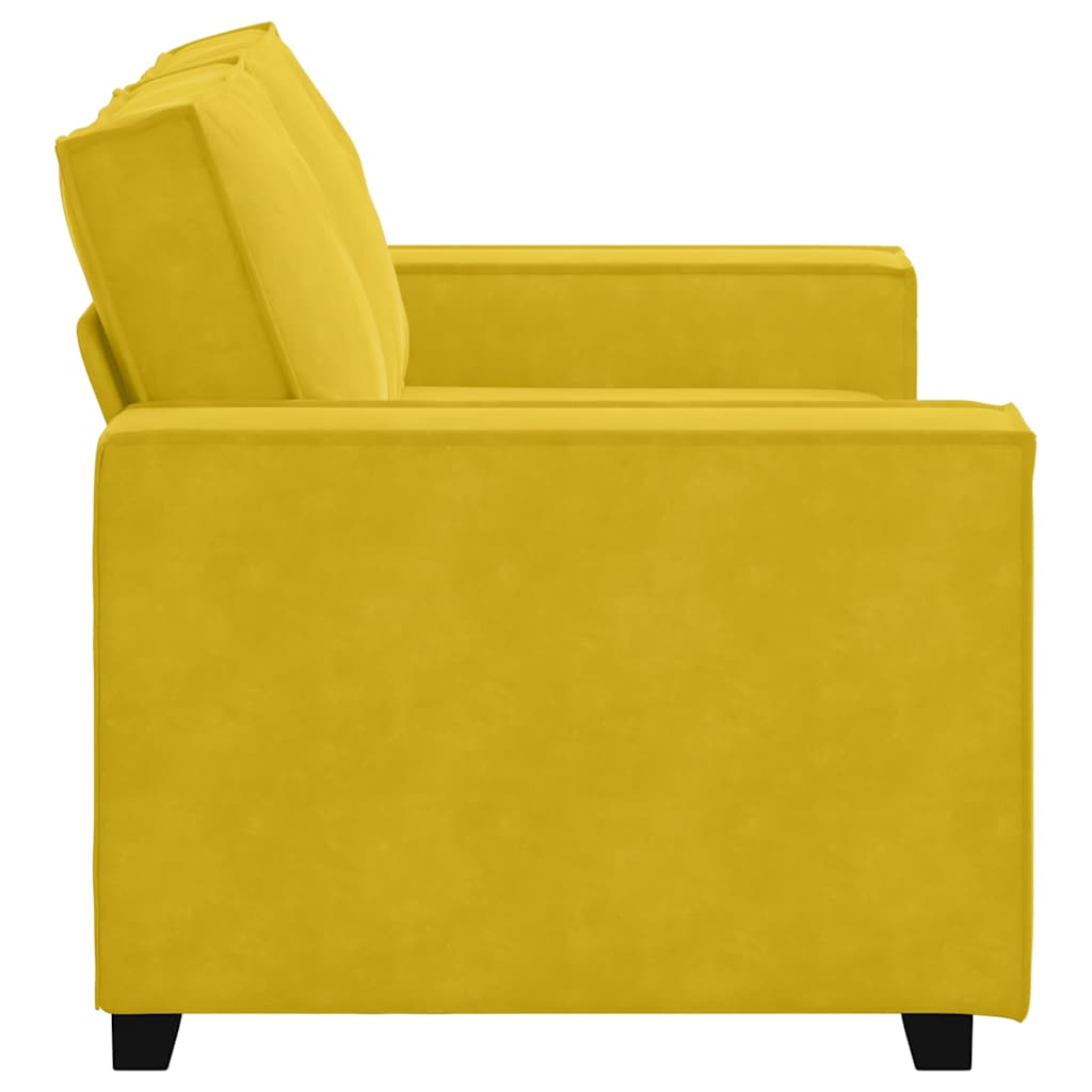 2 Seater Sofa Yellow 160 x 78 x 84 cm Velvet