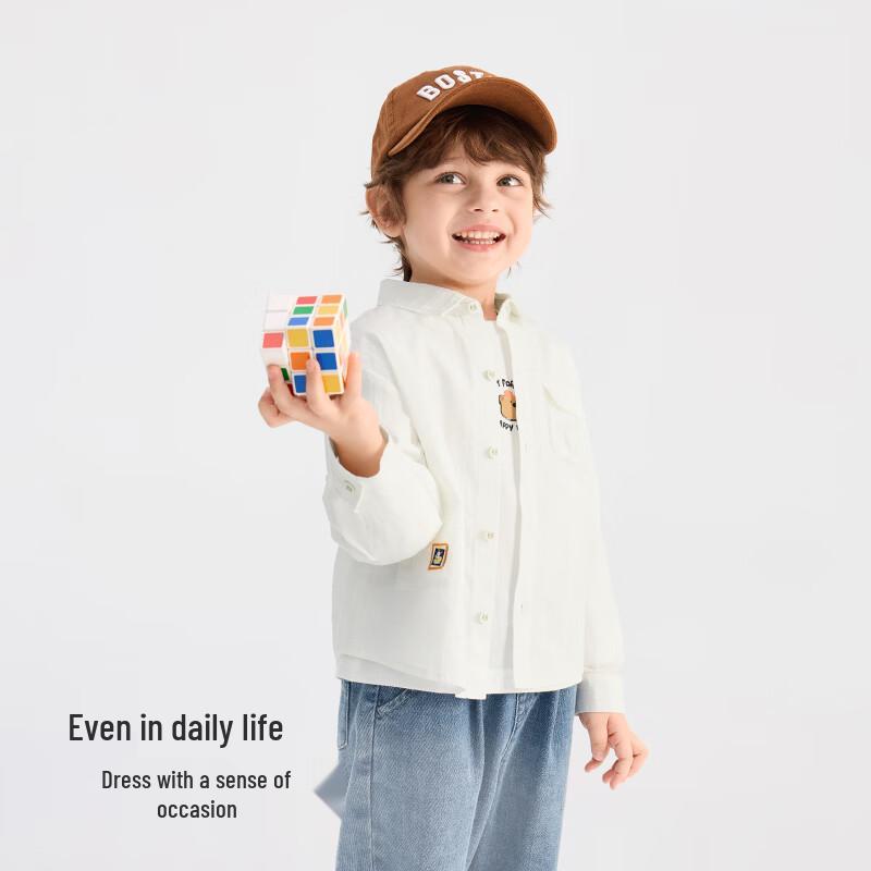 Balabala Kids Long Sleeve Cotton Shirt
