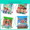 Cocomelon Drawstring Bag Backpack For Kids Featuring Stain-resistant Non-woven Fabric