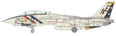 Fine Molds 1/72 Scale American F-14A Tomcat VF-2 Bounty Hunters Plastic Model FX05 (Airplane)