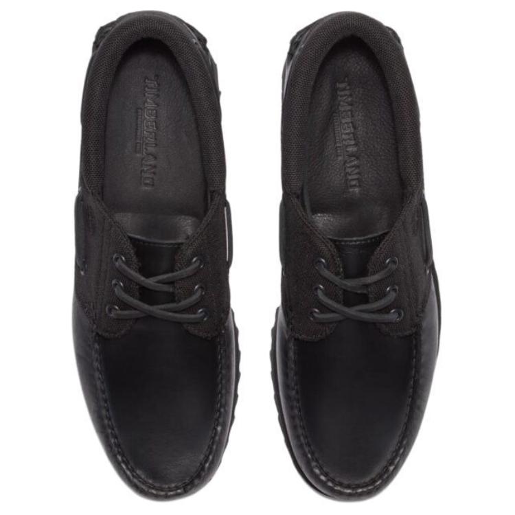 Timberland 3-Eye Authentic Handsewn Comfortable Slip-Resistant Durable Low-Top Casual Shoes Men Sneaker Black A6DXWEL2