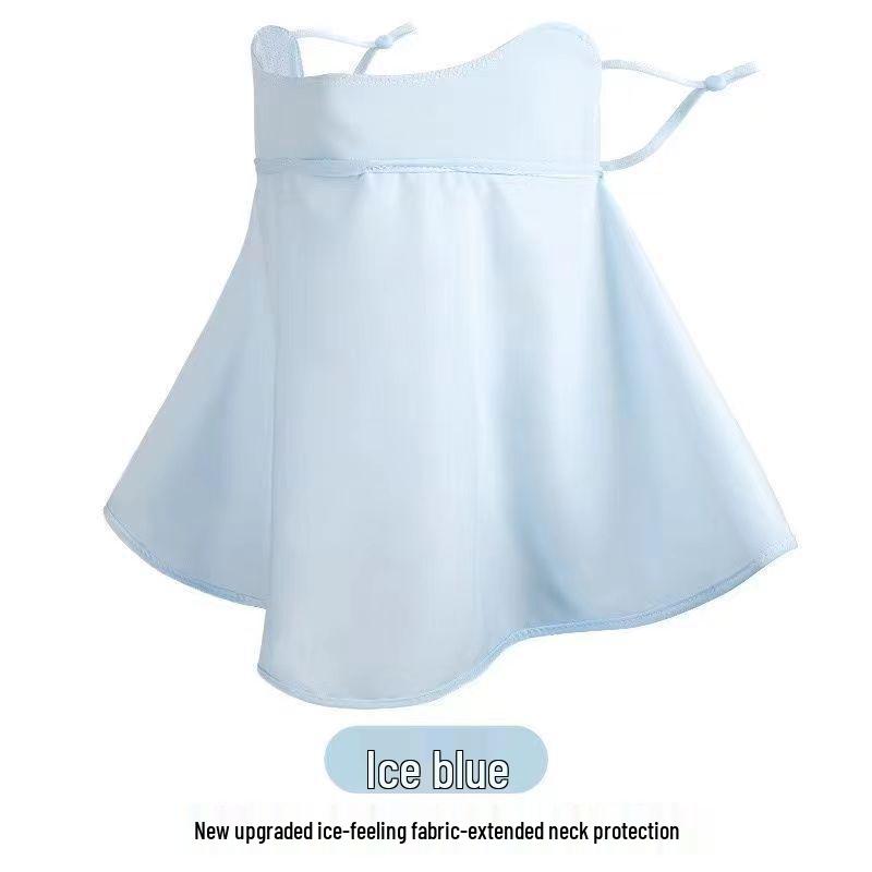 

Солнцезащитная маска для лица из ледяного шелка для женщин - Летний солнцезащитный козырек, Защита от УФ-лучей, Дышащая, Легкая и Тонкая с защитой для глаз синий