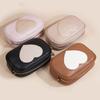 Fashi Heart Pattern Leather Bag Color Block Women Crossbody Bag Mini Portable Coin Purse Card Holder For Woman Daily Use