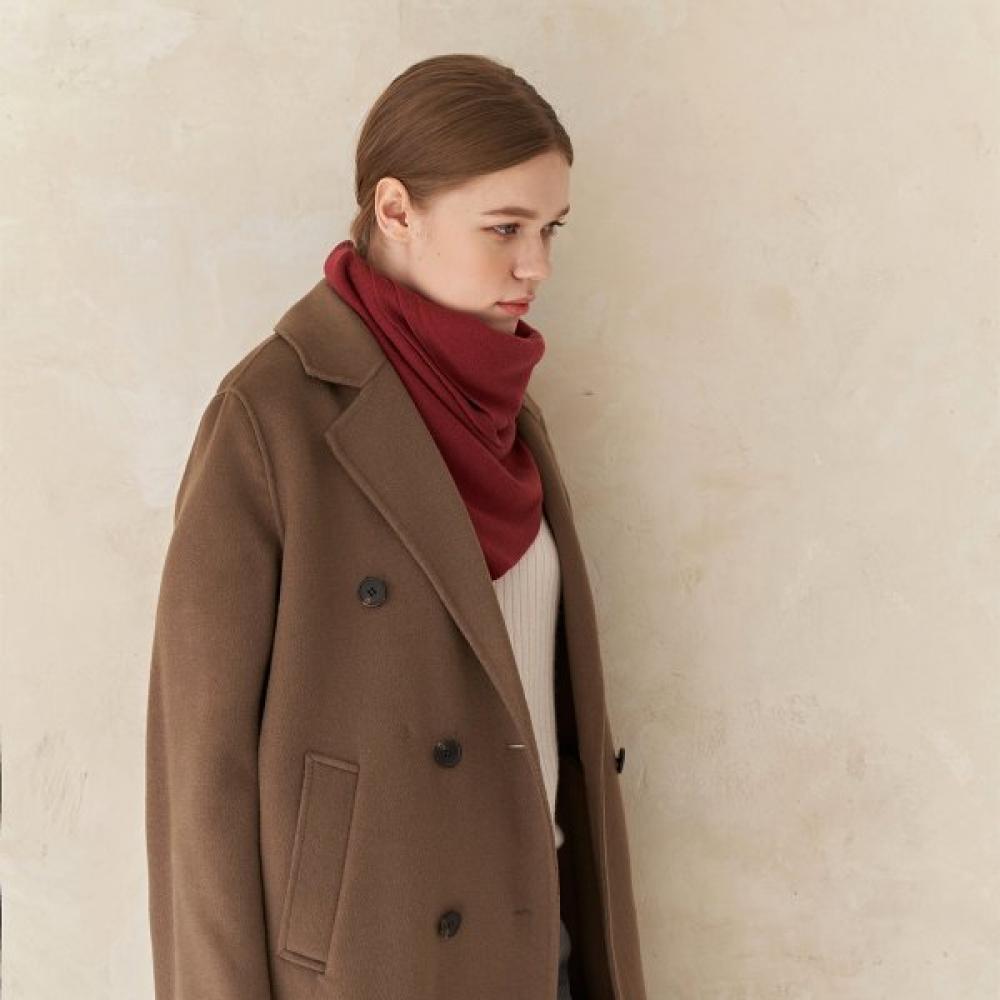 Dal Cashmere Premium Cashmere 100 Knit Muffler Wine