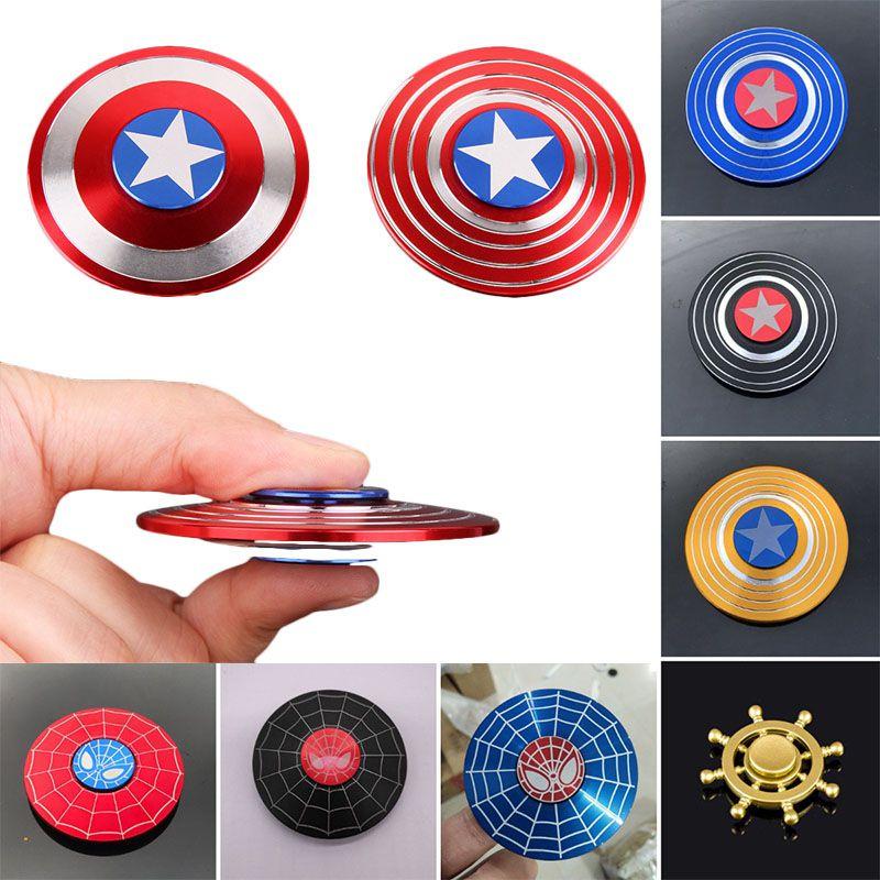 Captain Spinner American Fingertip Gyro Shield Alloy Toys Decompression