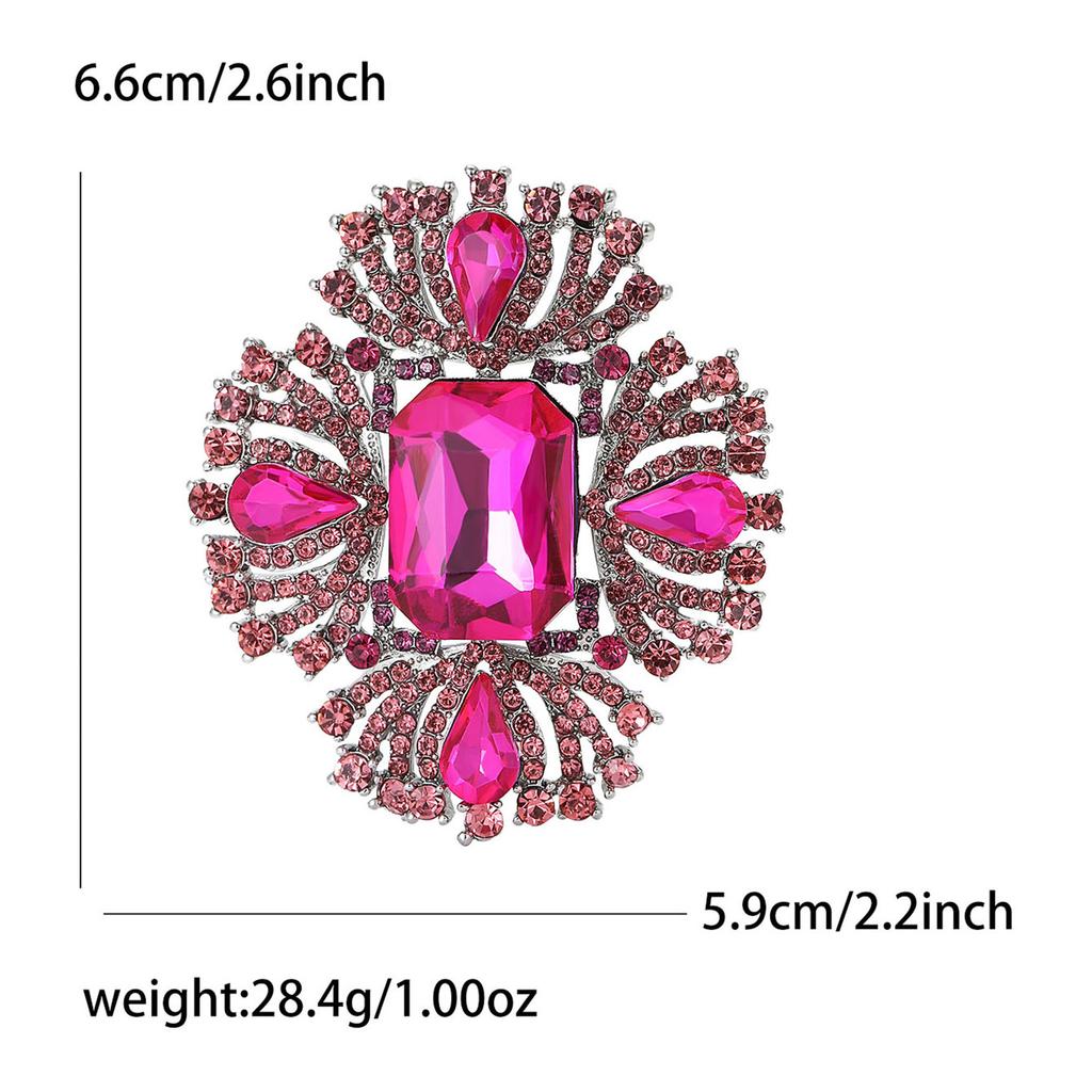 Crystal Brooch for Women Unisex Rhinestone Flower Pins Banquet Party Gifts Jewelry Accessories