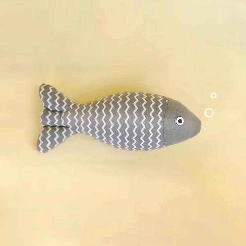 Cat Fish Toy Interactive Simulation Fish Cat Mint Fidget Toys burlap fish cat Grinding Teeth and Claws Self Hi Pet Soothing Toys