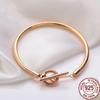 New Arrival Rose Gold Color Color Bracelets  Sterling Color Moments Pink Fan Clasp Snake Chain Wrist Bracelet Fit Original Charm Diy