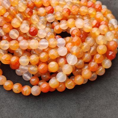 AAA Natural Carnelian 6mm 8mm 10mm Size Round Beads, Highly Polished Finish Natural Red Orange Gemstone Beads, 14-15 Inch Strand Beads.