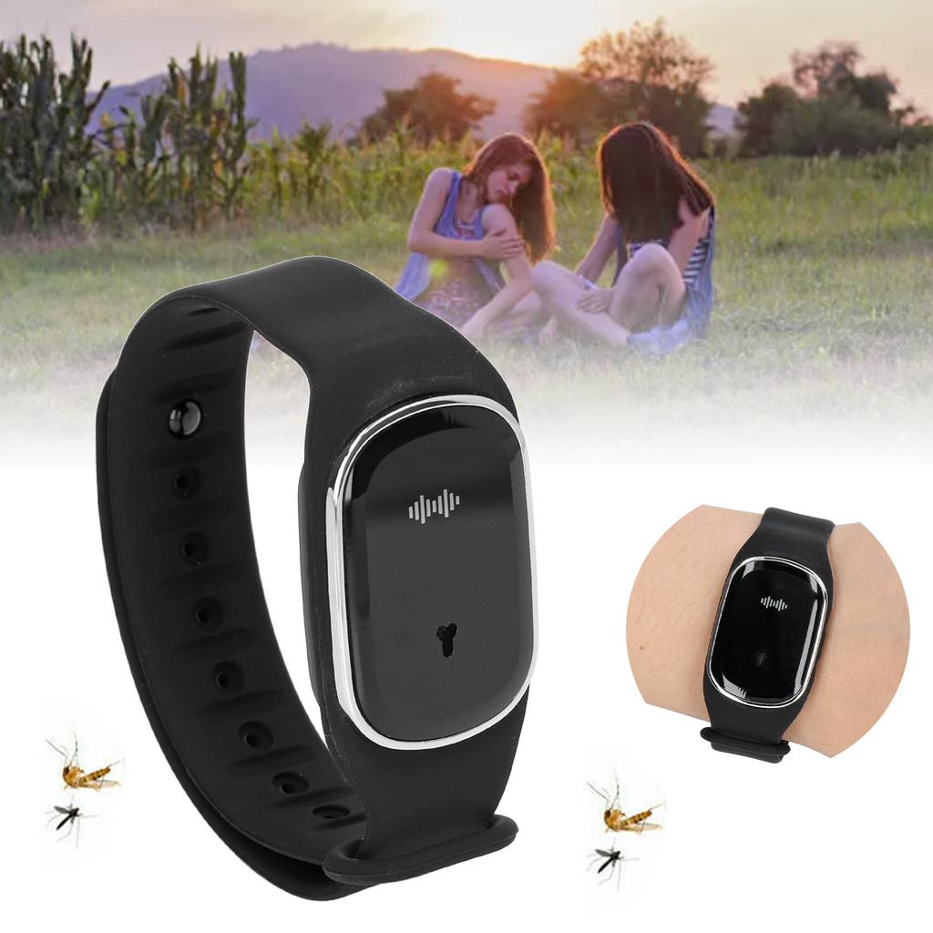 Mosquito Repellent Bracelet Outdoor Ultrasonic USB Charging Anti Mosquito Wristband for Kids Pregnant Woman