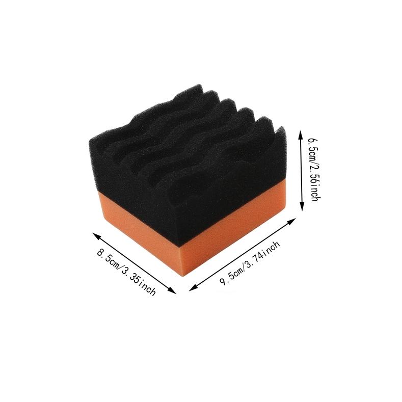 2Pcs Car Tire Shine Applicator Pads Auto Wheel Wax Detailing Cleaning Sponge Tire Shinning Tools