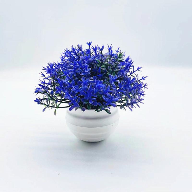 

Искусственные горшечные растения Искусственные цветы Маленькие украшения Четырехлапная трава Маленькие полусферические зеленые растения фиолетовый/синий