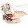 1Pc Crystal Rhinestones Goldfish Brooches Women Brooch Pin Clothes Accessories