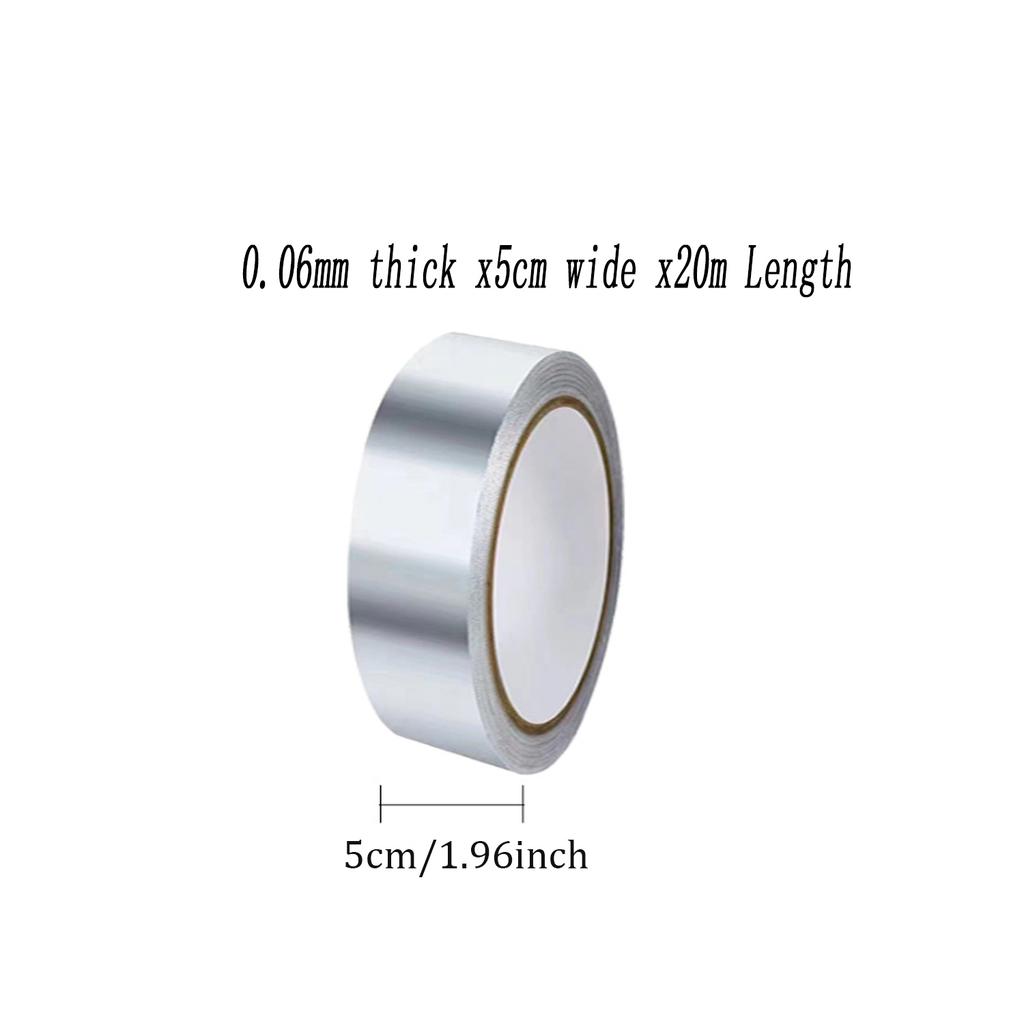 High Temperature Resistant Aluminum Foil Tape Kitchen Pipe Repairs Tape Adhesive Sealing Box Heat Insulation Leak-proof Tape