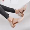 Soft leather medium heel women's sandals bag head fashion casual shoes Mary Jane women's shoes