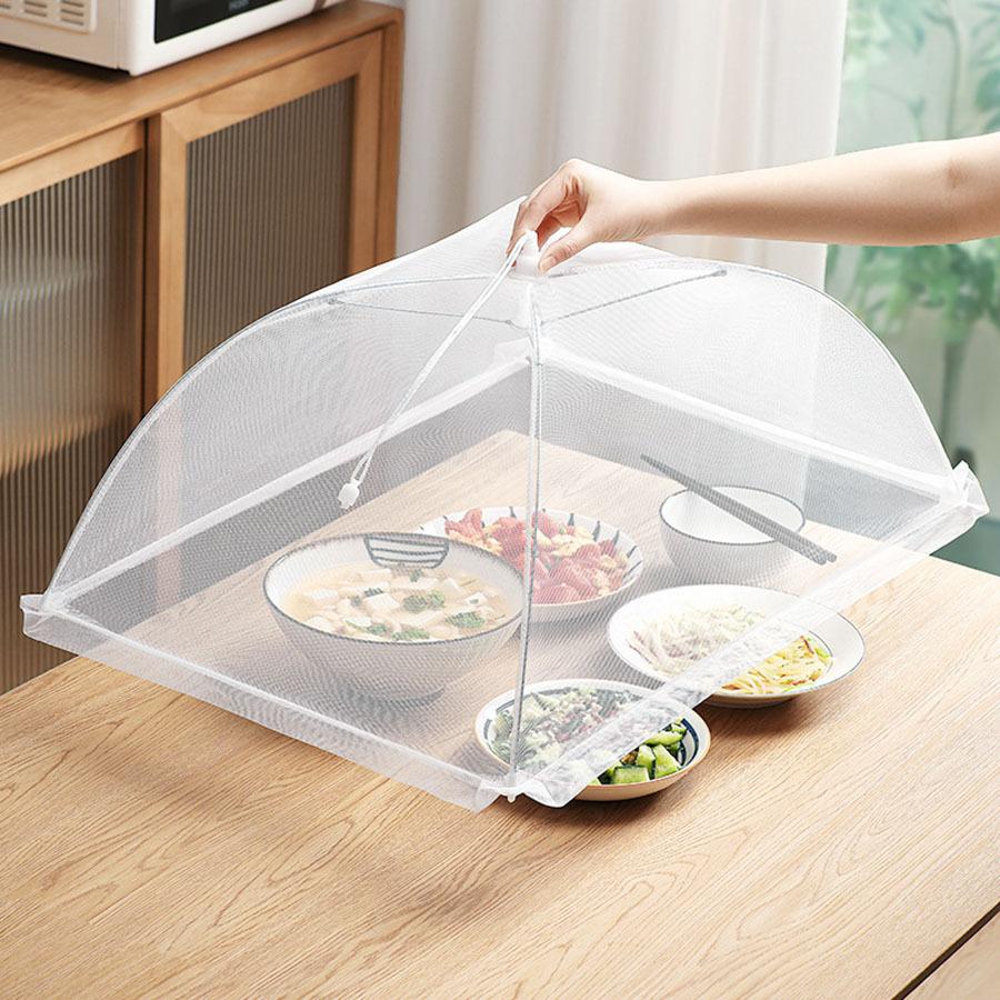 Food Cover Net Foldable Kitchen Fly and Mosquito Net Tent Dome Net Umbrella Picnic Protection Plate Cover Kitchen Accessories