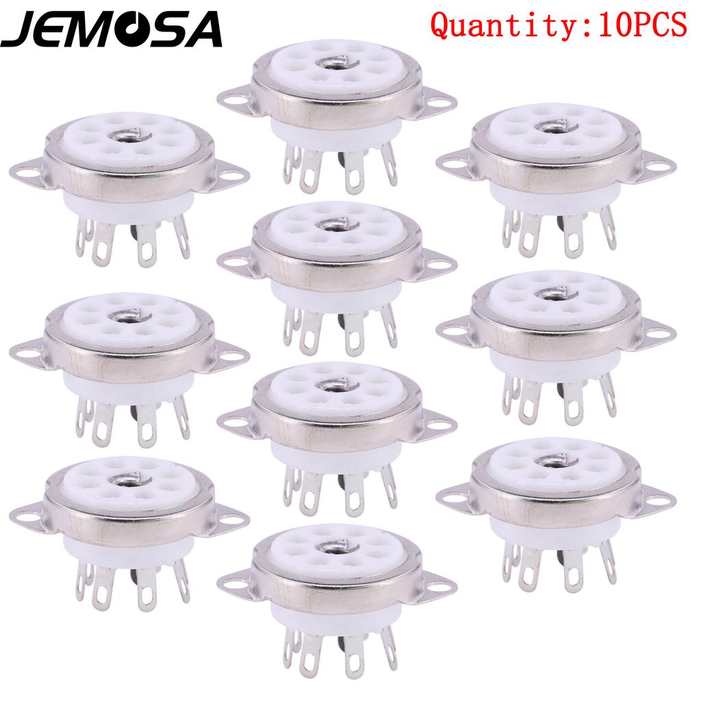 Ceramic 8Pin Tube Socket EURO Valve Tube Base For ECC40 AZ41 EF40 EF42 EL41 Vacuum Tube Amplifier Audio HIFI DIYGood product