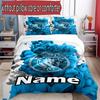 3pcs Duvet Cover Set (1*Duvet Cover + 2*Pillowcase, Without Core), Custom Name Manchester City FC Pattern Bedding Set, Home Bedroom Decor Gift