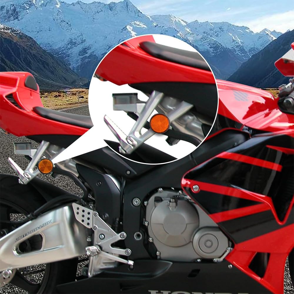 Motorcycle Reflector Reflector, Bicycle, Small, Round, Reflective Warning, Electric Cars, Motorcycles, Boats, Trucks, Bicycles,