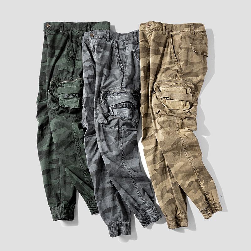 2025 Men's Trendy Cargo Cuffed Harem Pants - Versatile High Street Youth Sports & Leisure Trousers