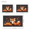 2D Fall Themed Backdrop 2D Cute Fox with Pumpkins Background for Thanksgiving Event Decoration