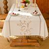 High-End Atmosphere Amazon Light Luxury Embroidered Tablecloth Retro American Decorative Rectangular Table Cloth