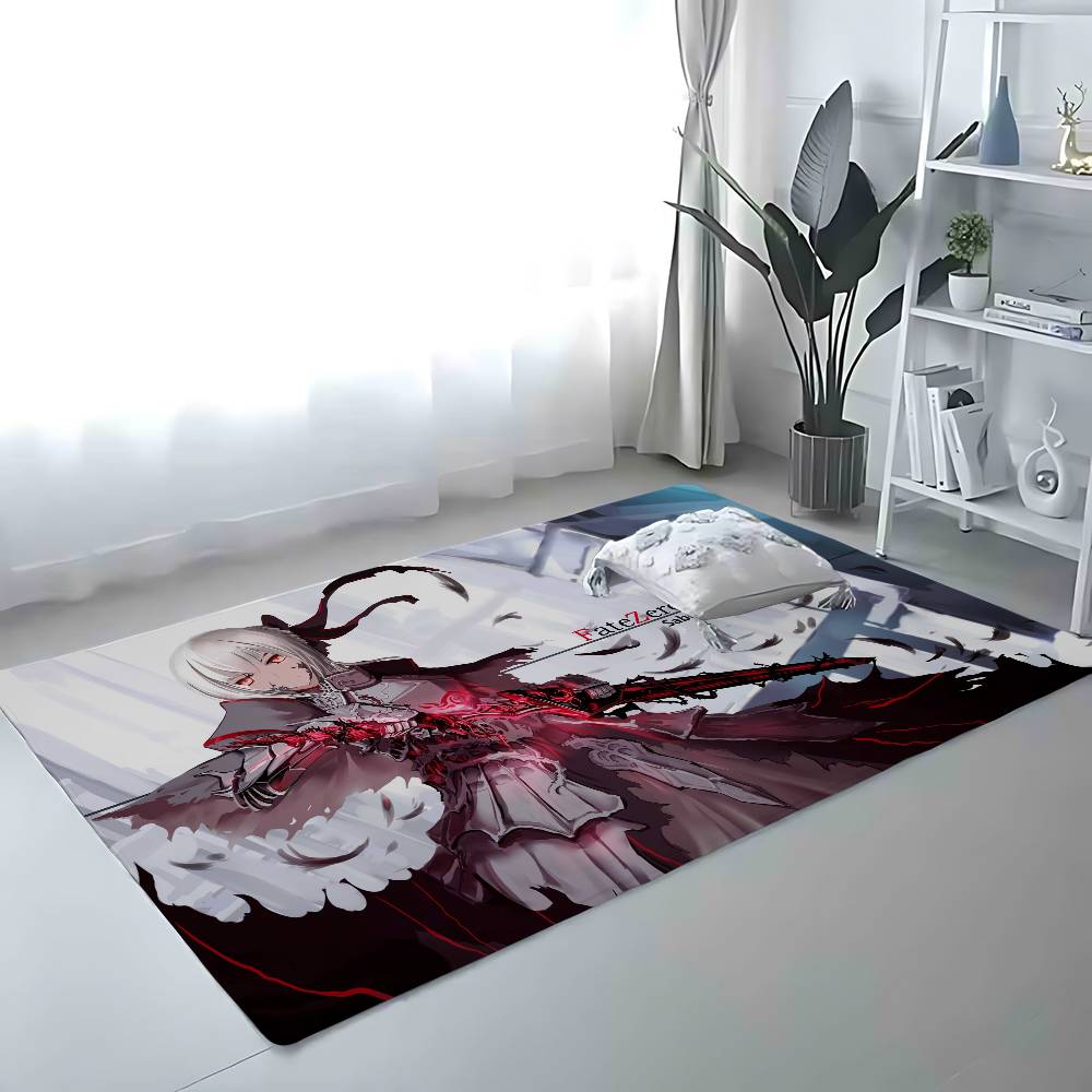Anime F-Fate Stay Night Floor Mat Bathroom Absorbent Mat Simple Door Dirt-resistant Mat Home Kitchen Mat Foot Mat Entry Mat