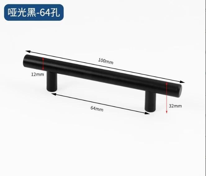 

Handle Stainless Steel T-shaped Solid Hollow Handle Double Hole Cabinet Wardrobe Door Furniture Hardware Accessories Handle