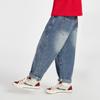 Boys' Tail Flame Letter Print Casual Denim Jeans