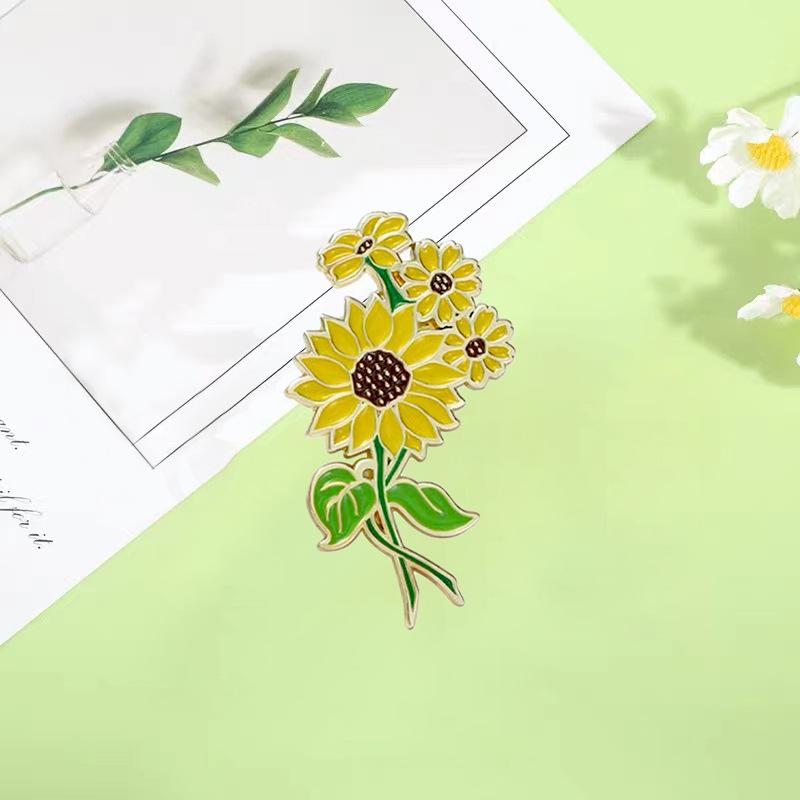 Broche de Esmalte Flores Tulipas Broches Decorativos Enfeites Lapela Bolsa Insígnias Joias Presentes Pin