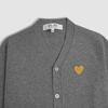 Premium Kawakubo Heart V-Neck Wool Cardigan - Couples' Style Play