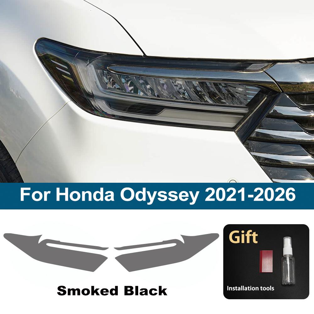 For Honda CR-V/HR-V/Vezel/Civic/Accord/Fit/Jazz/Pilot TPU Headlight Protective Film Smoke Black Anti-Scratch Vinyl Wrap Cover