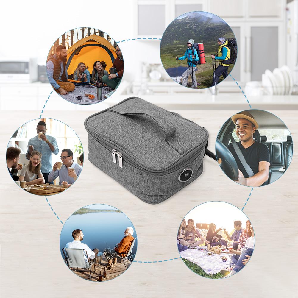 USB Rechargeable Insulated Lunch Bag Portable Electric Lunch Bag Electric Thermal Lunch Bag Reusable for Office School Traveling